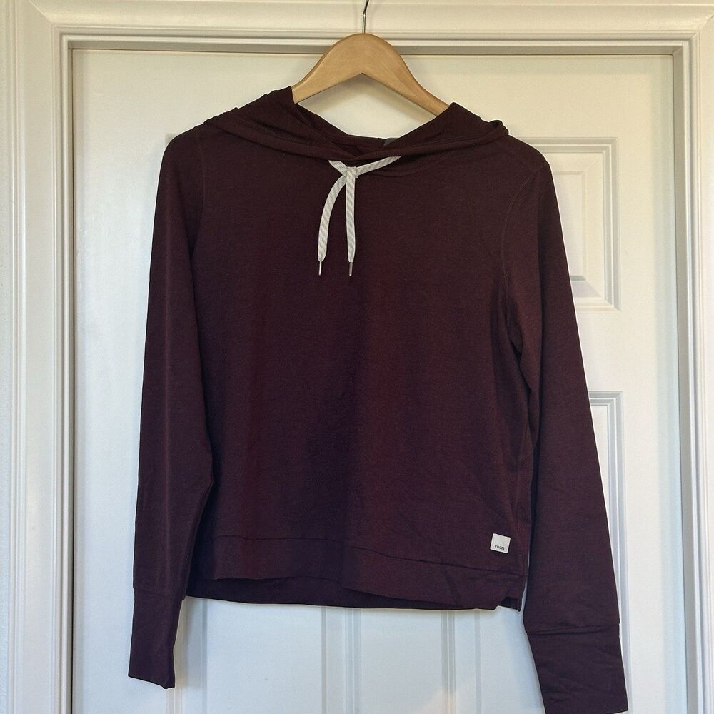 Vuori Hoodie Women's L Maroon Halo Essential Performance Athliesure Pullover